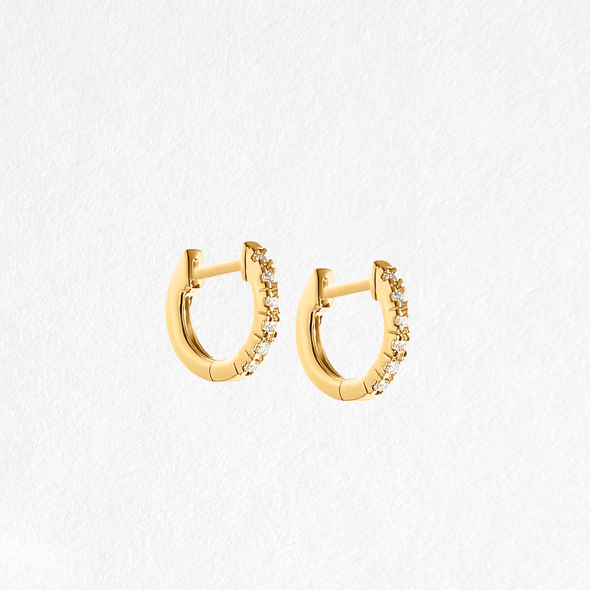Dani 9ct Solid Gold Huggie Diamond Earrings