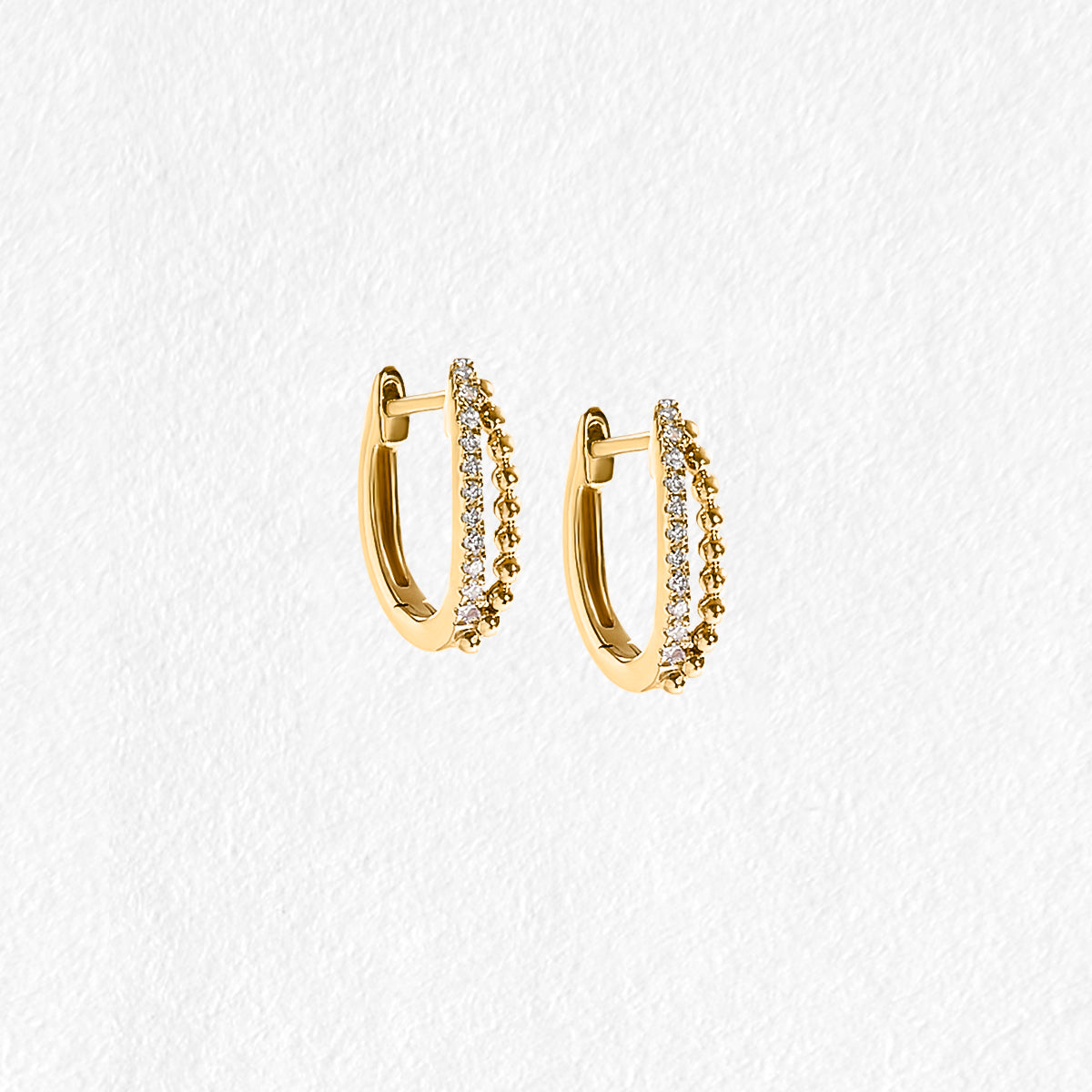Eloise 9ct Yellow Gold Huggie Diamond Earrings