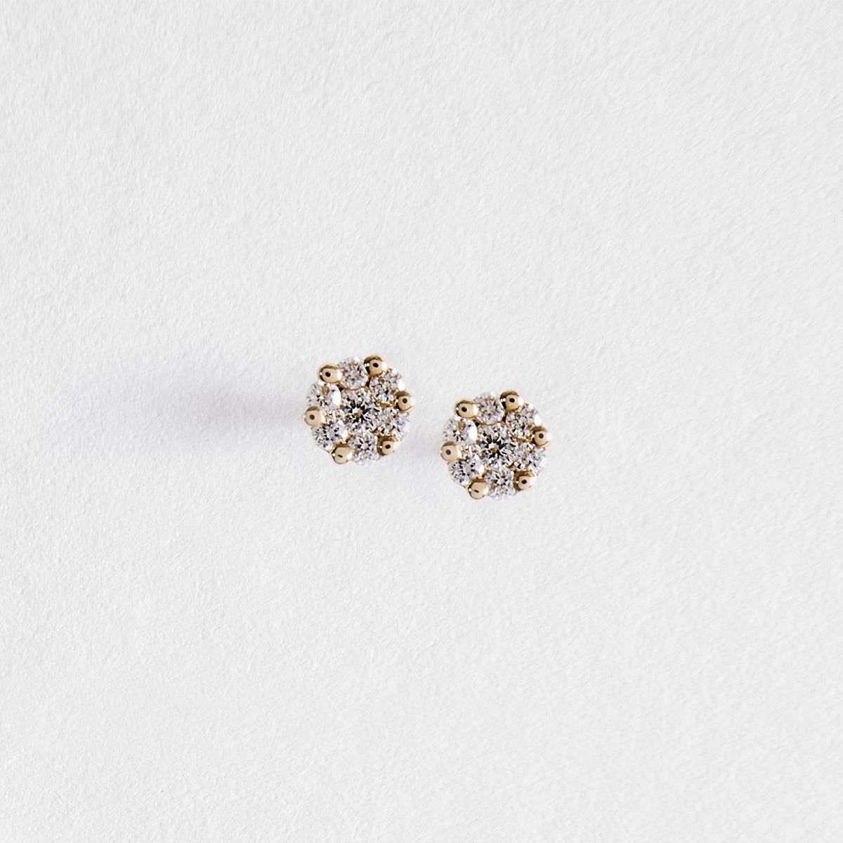 Gia 9ct Yellow Gold Diamond stud Earrings