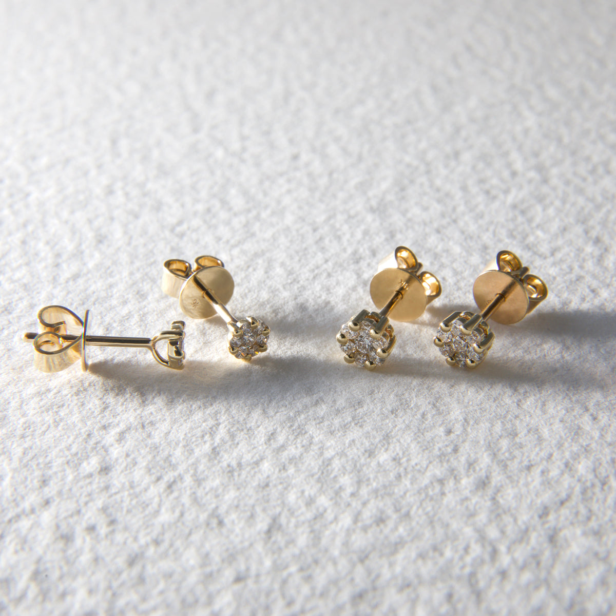 Goldie 9ct Yellow Gold Diamond stud Earrings