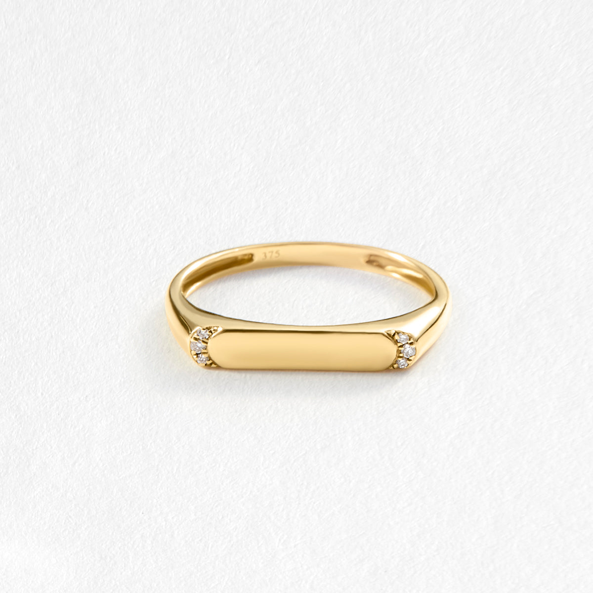 Indie 9ct Yellow Gold Diamond Ring