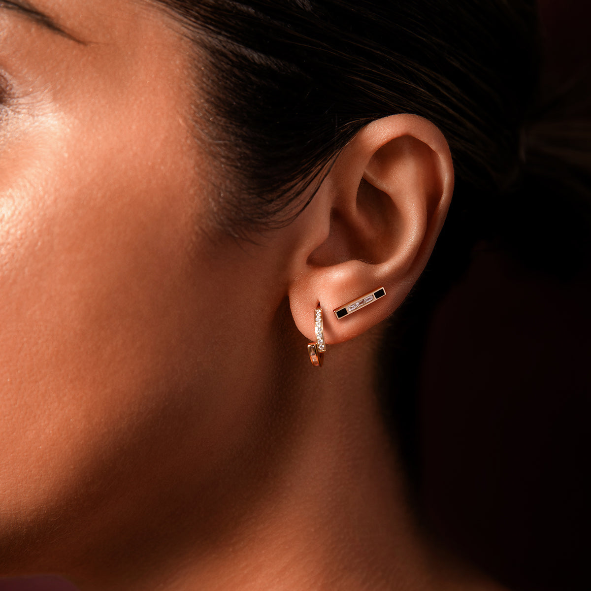 Lucille 9ct Yellow Gold Diamond stud Earrings