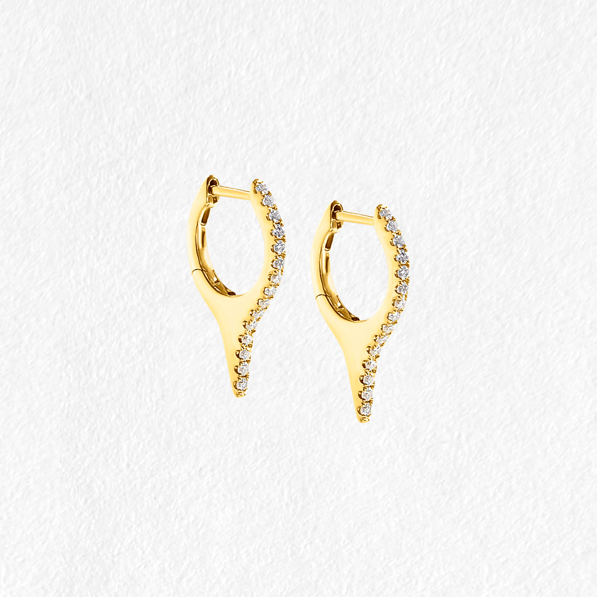Macie 9ct Yellow Gold Huggie Diamond Earrings