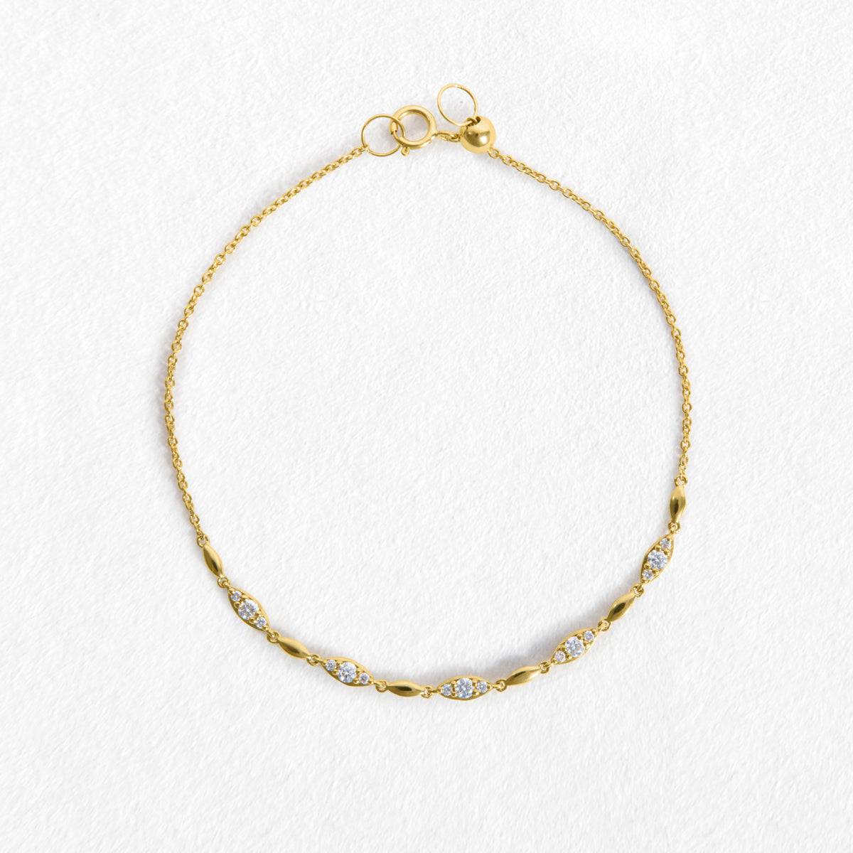 Melody 9ct Yellow Gold Diamond Bracelet