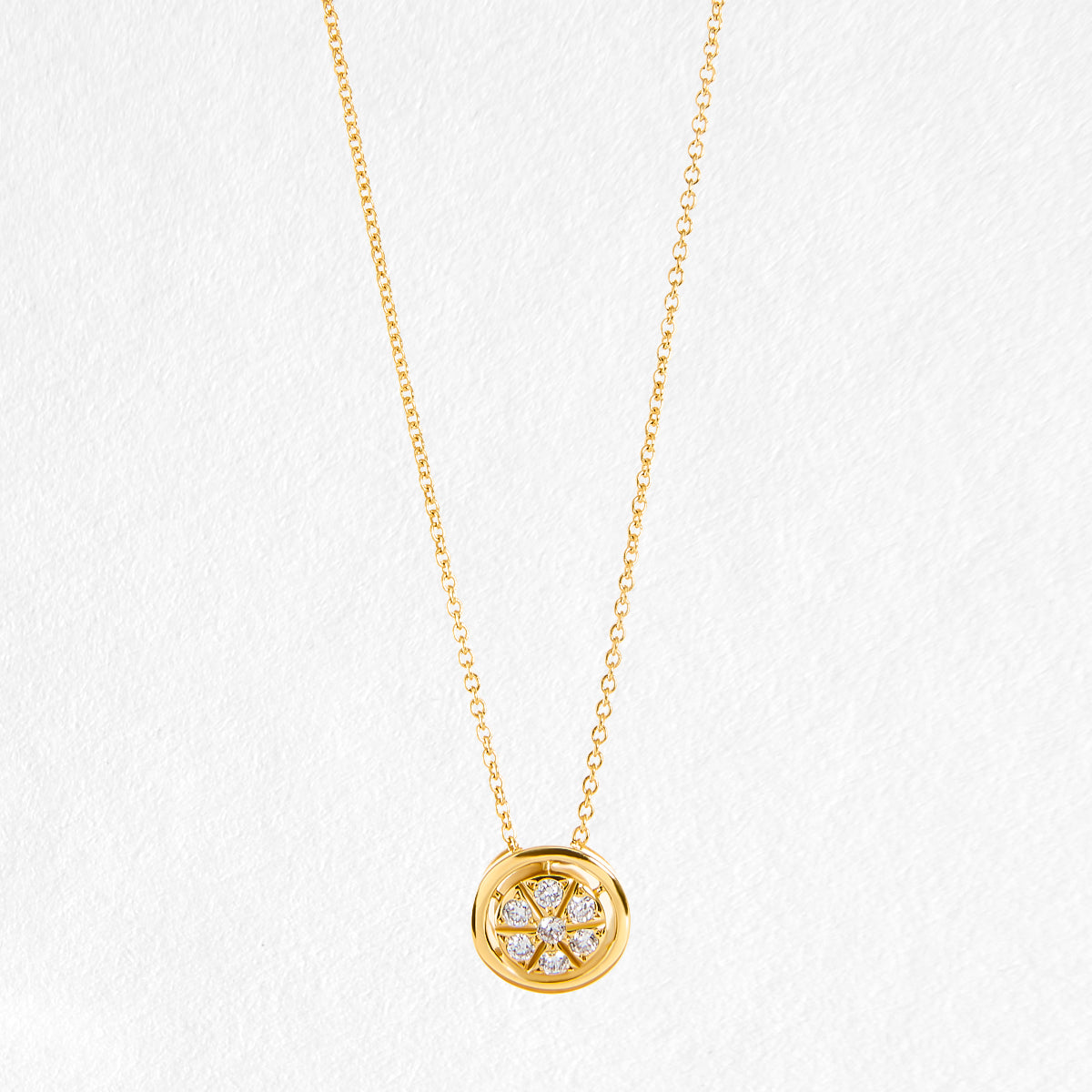 Noel 9ct Yellow Gold Diamond Necklace