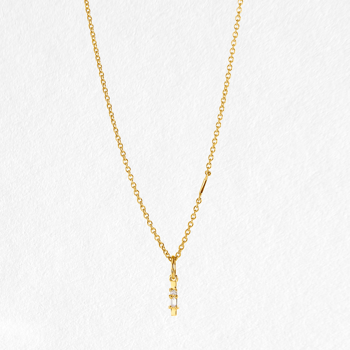 Nylah 9ct Yellow Gold Diamond Necklace