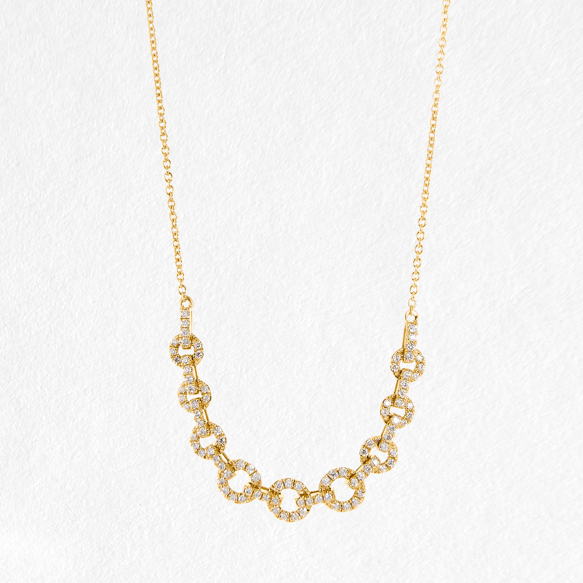 Paisley 9ct Yellow Gold Diamond Necklace