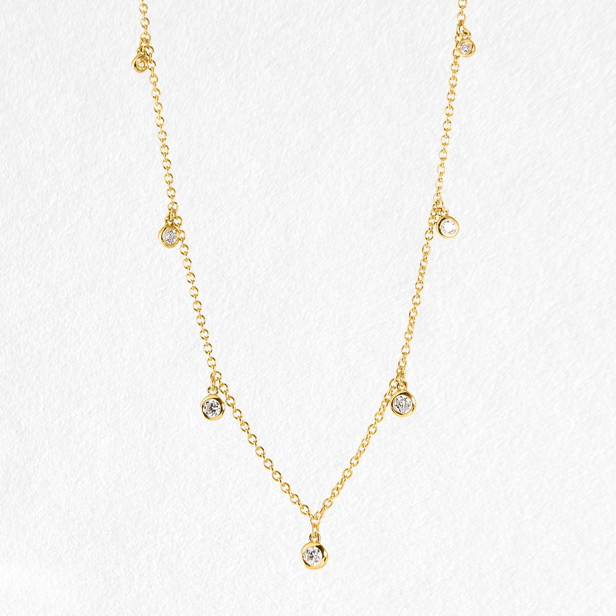 Presley 9ct Yellow Gold Diamond Necklace