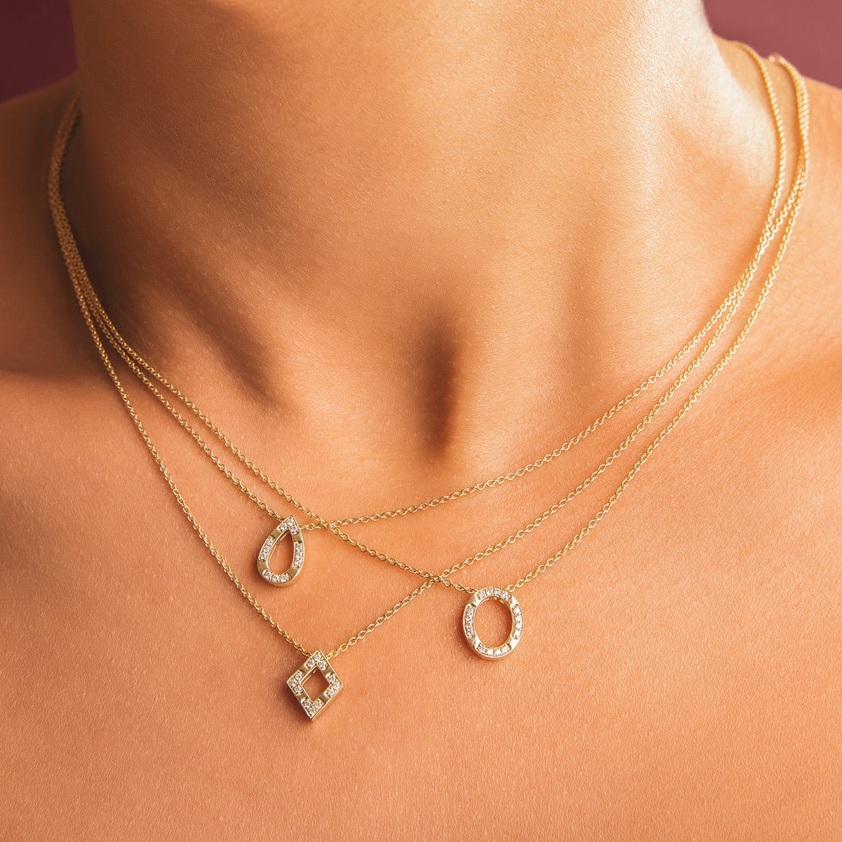 Quinn 9ct Yellow Gold Diamond Necklace