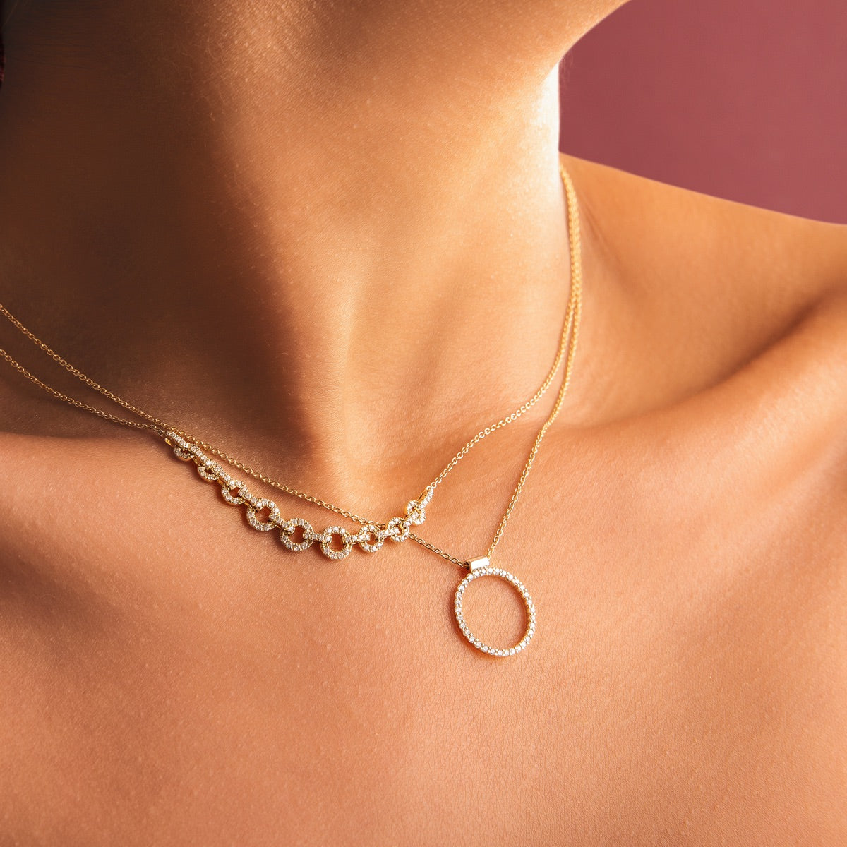 Reese 9ct Yellow Gold Diamond Necklace