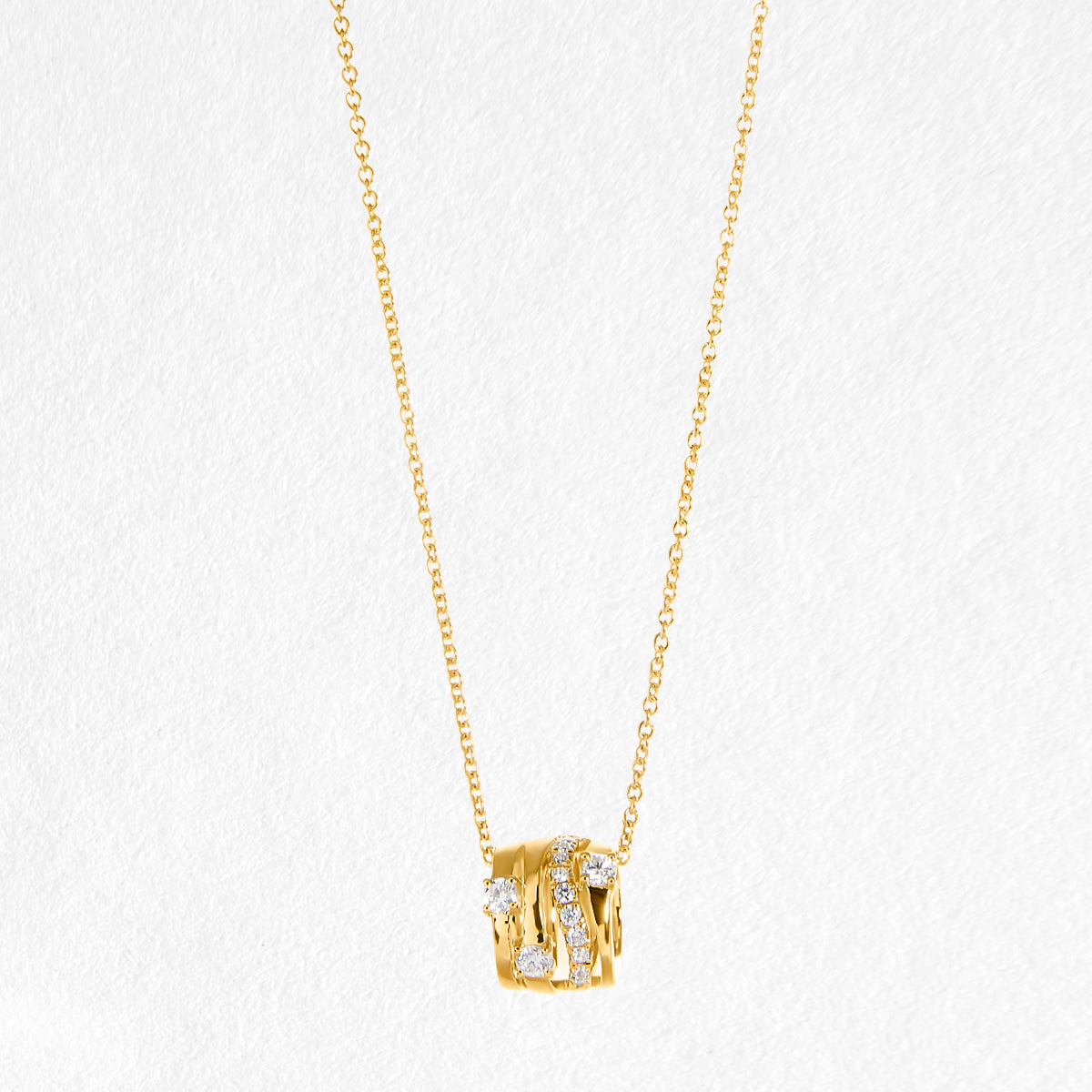 Remy 9ct Yellow Gold Diamond Necklace