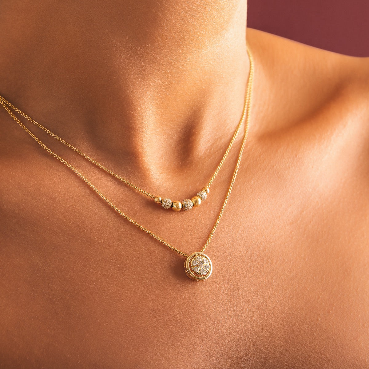 Riley 9ct Solid Gold Diamond Necklace