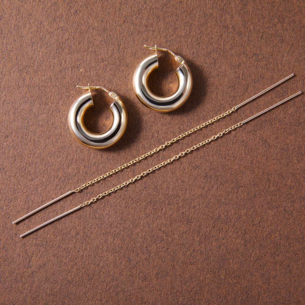 Zoe 9ct Yellow Gold Thread Earrings