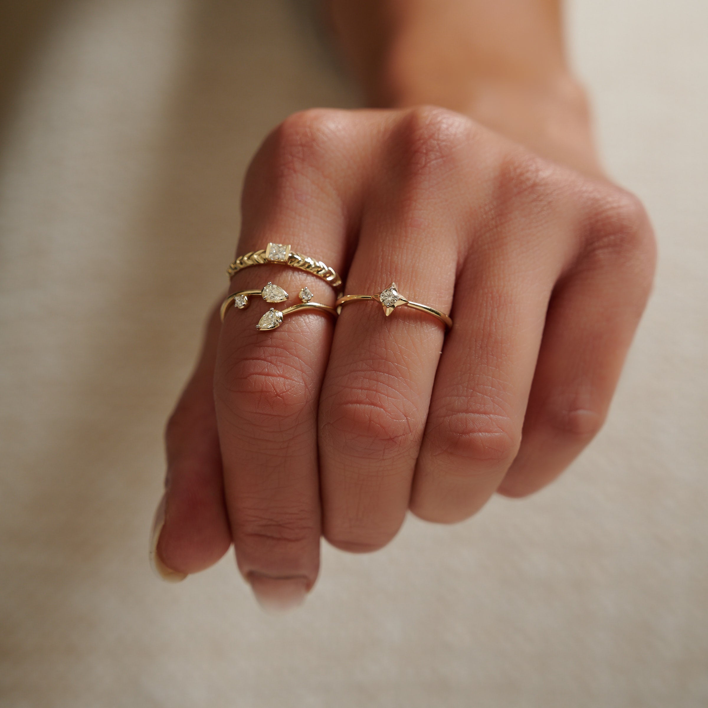 Stella 9ct Yellow Gold Diamond Ring