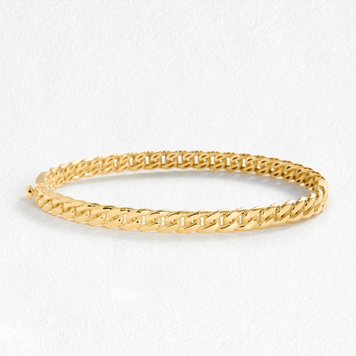 Avalon 9ct Yellow Gold Oval with Clasp Bangle