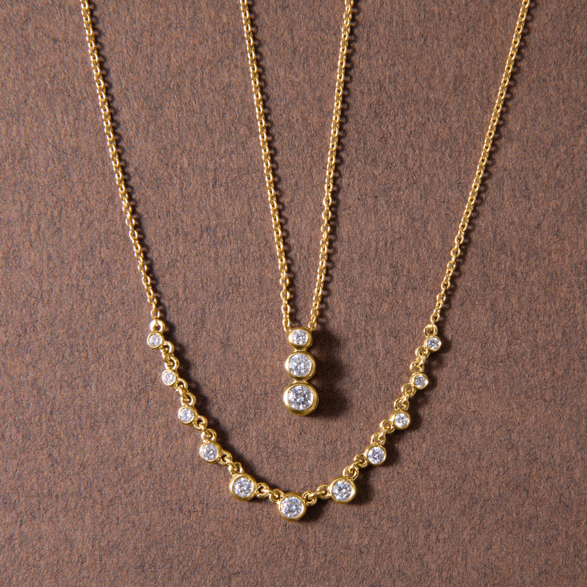 Paige 9ct Yellow Gold Diamond Necklace