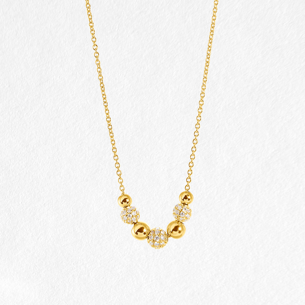Riley 9ct Yellow Gold Diamond Necklace