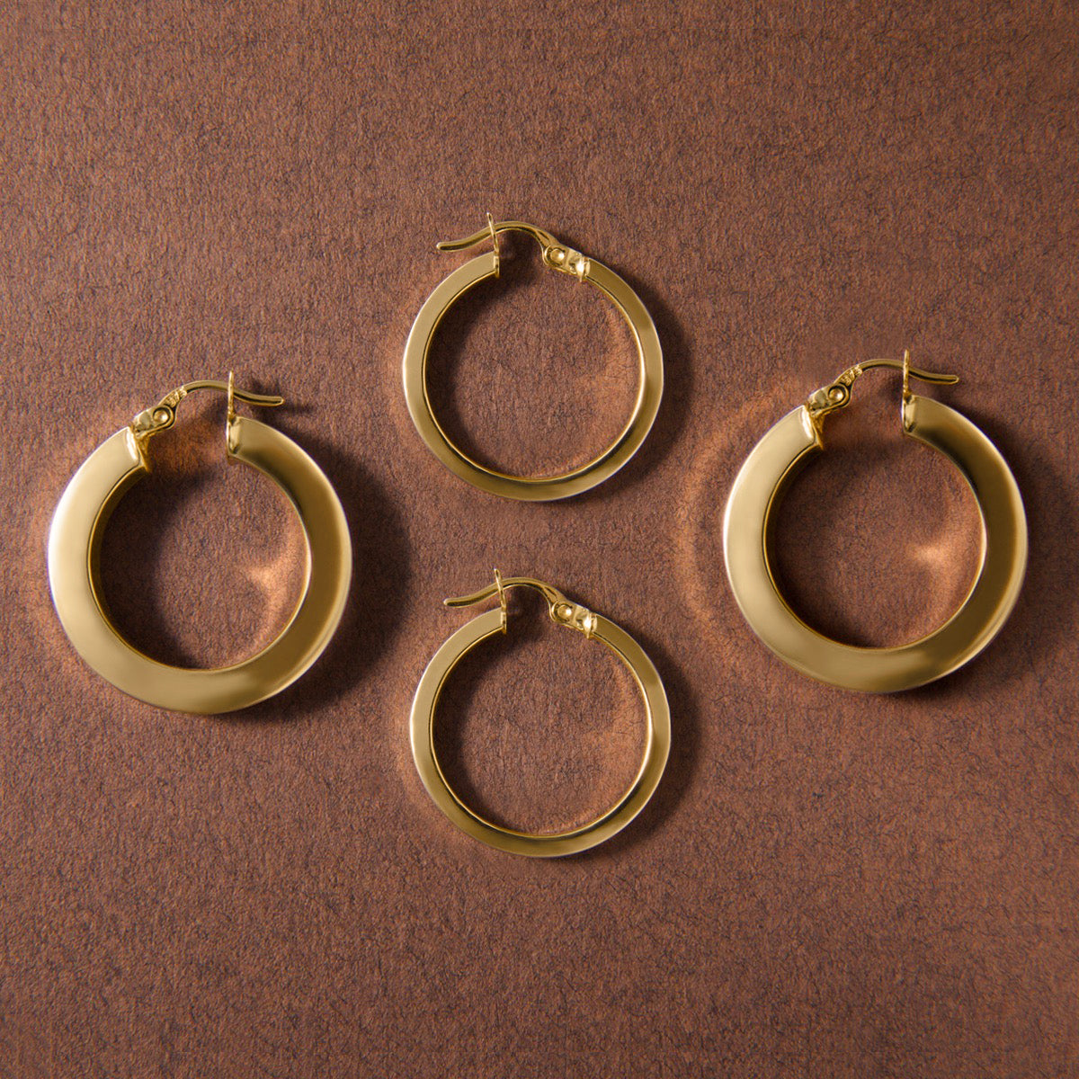 Rue 9ct Yellow Gold Hoop Earrings
