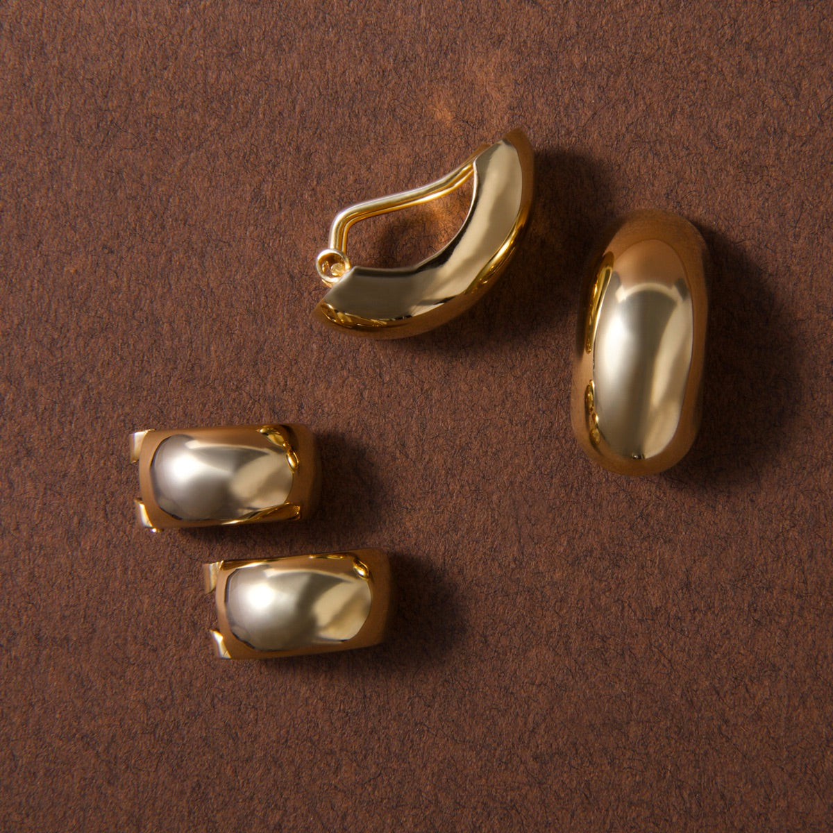 Wanda 9ct Yellow Gold Dome Earrings
