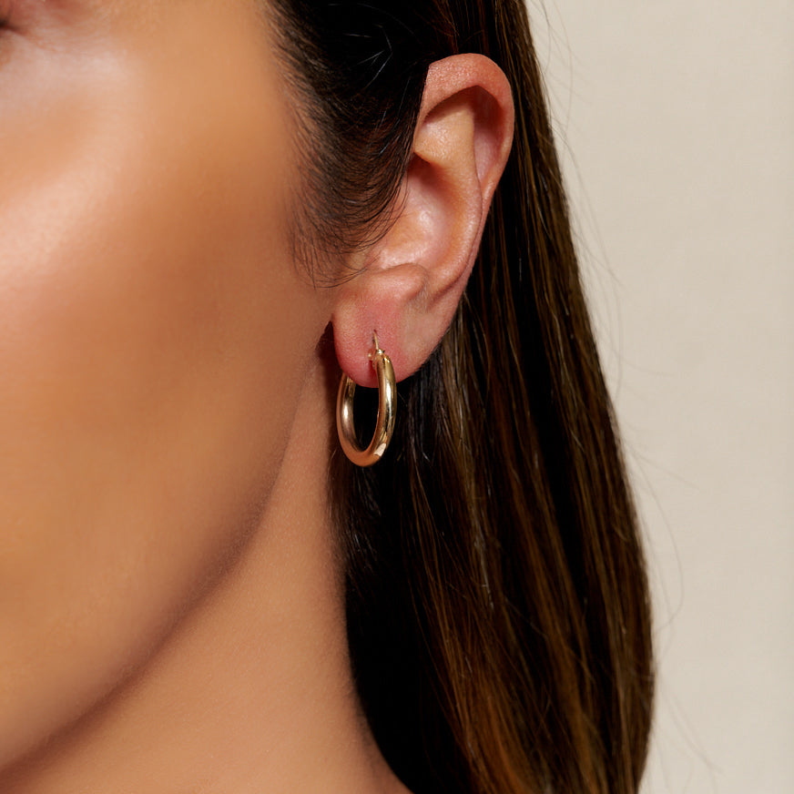 Lexi 3.0 9ct Yellow Gold Hoop Earrings