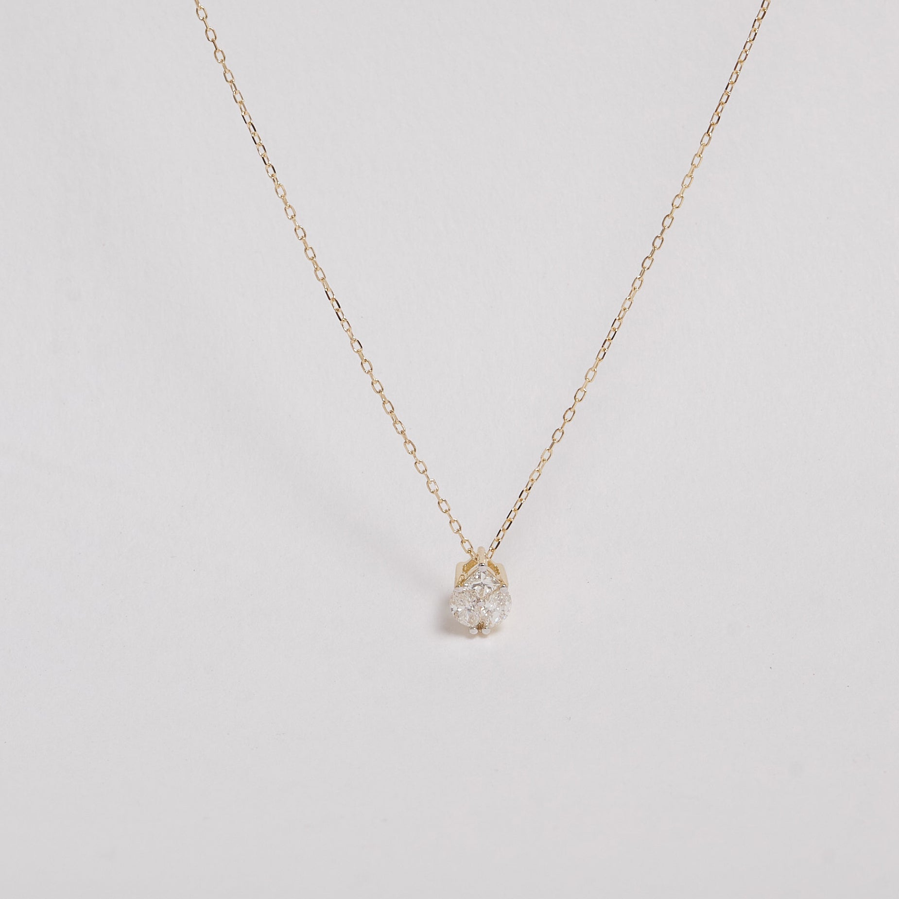 Alma 9ct Yellow Gold Diamond Necklace