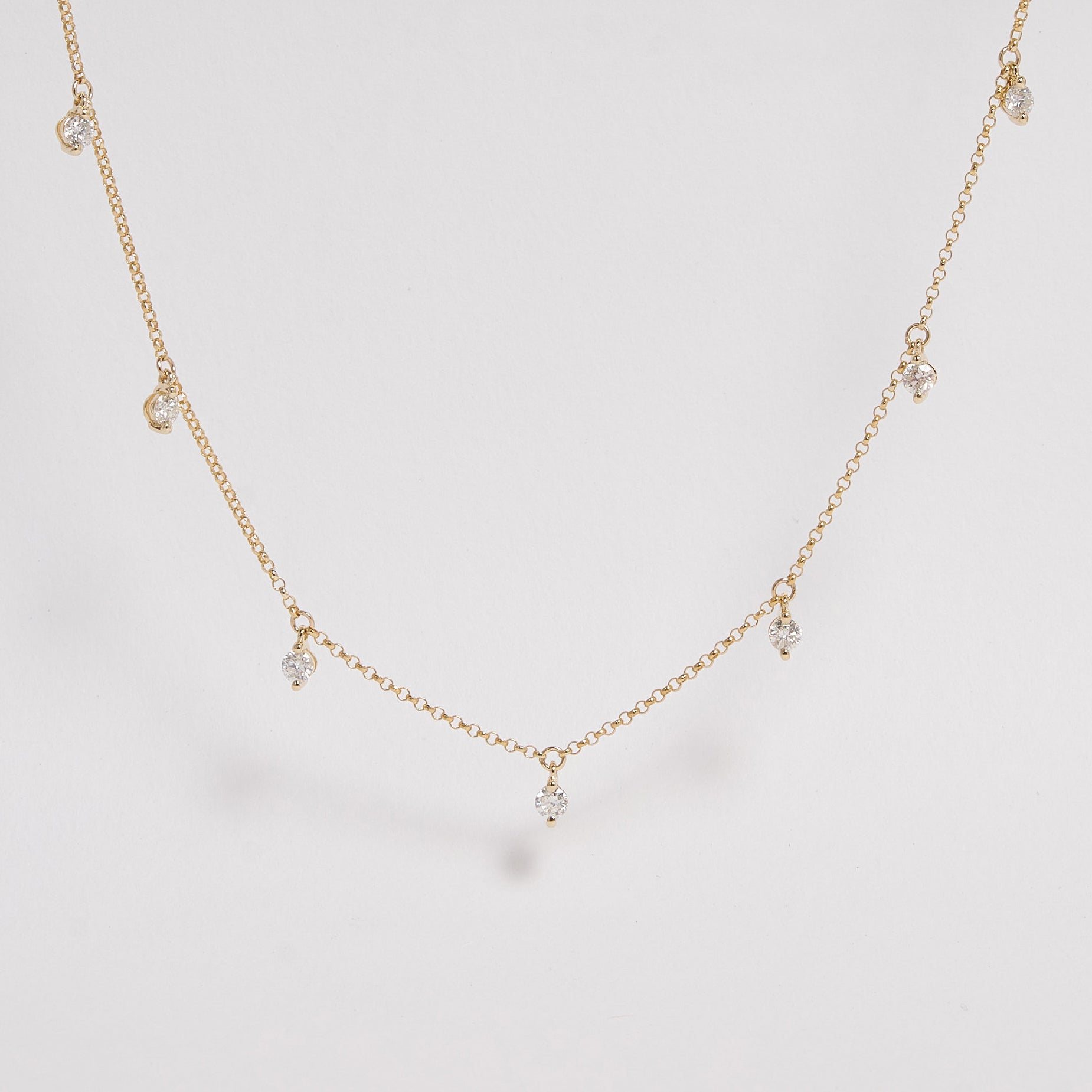 Cassia 9ct Yellow Gold Diamond Necklace