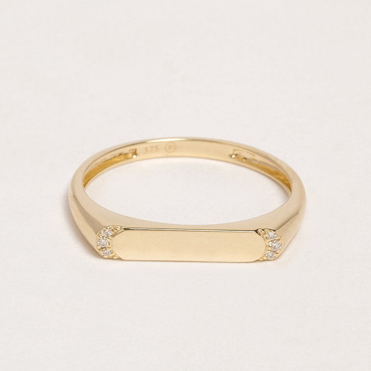 Indie 9ct Yellow Gold Diamond Ring
