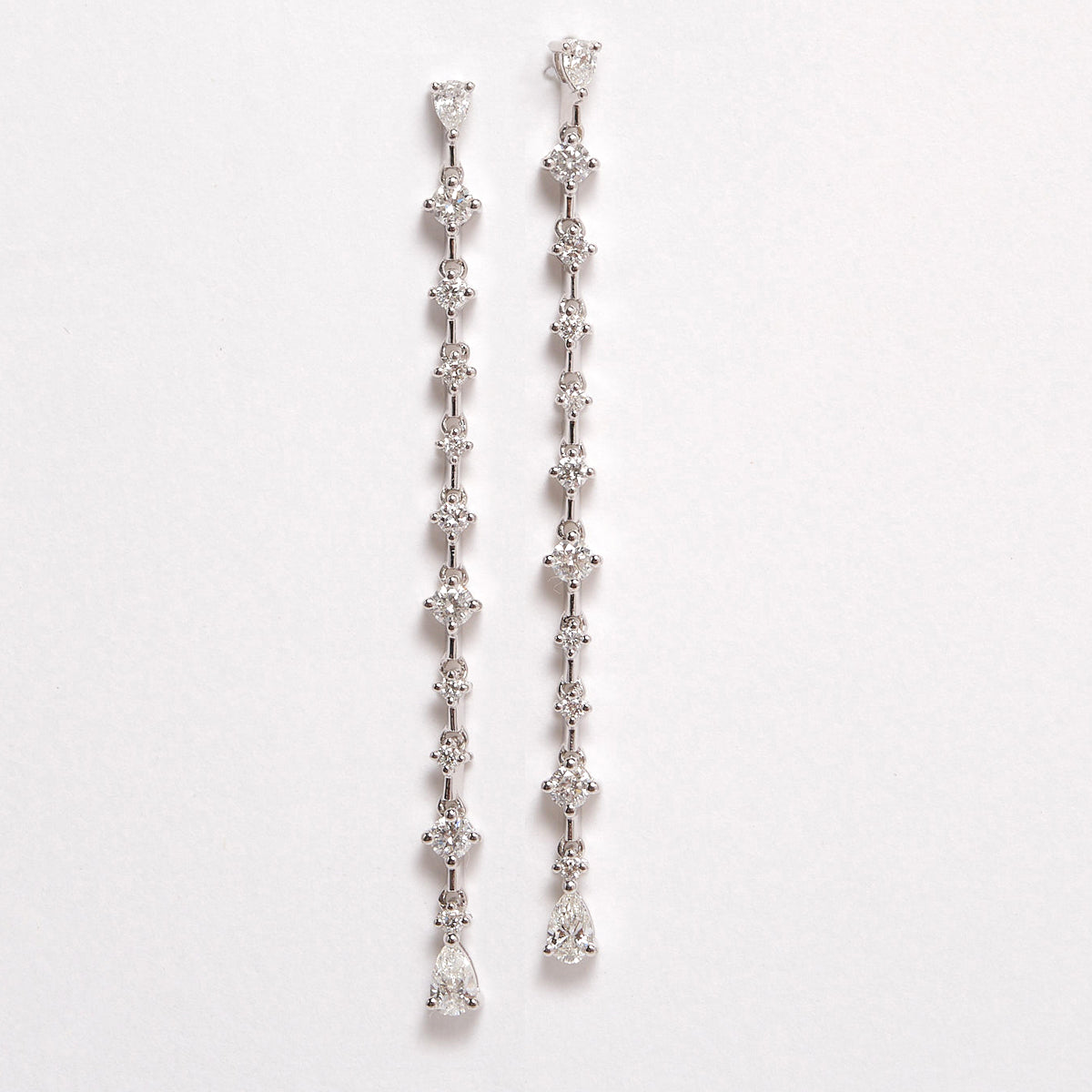 Liberty 9ct White Gold Diamond Drop Earrings