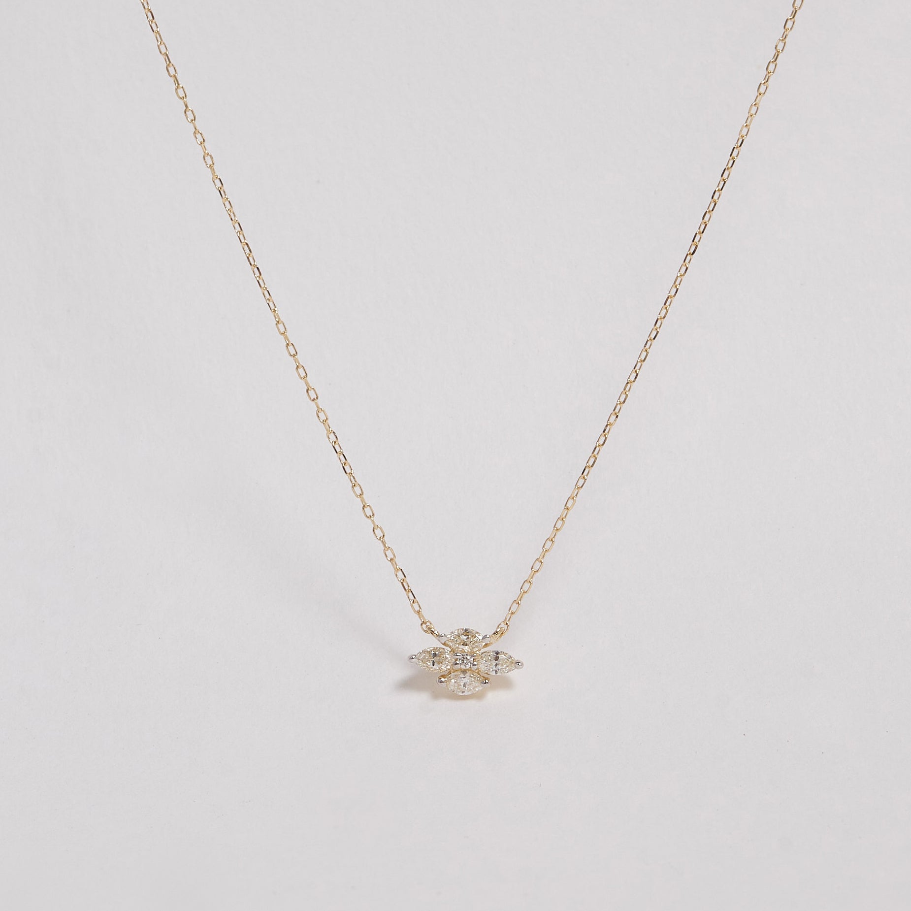 Pia 9ct Yellow Gold Diamond Kite Shape Necklace