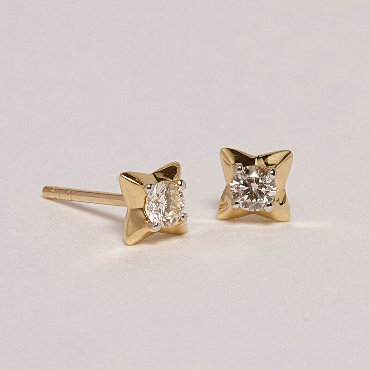 Stella 9ct Yellow Gold Diamond Earrings