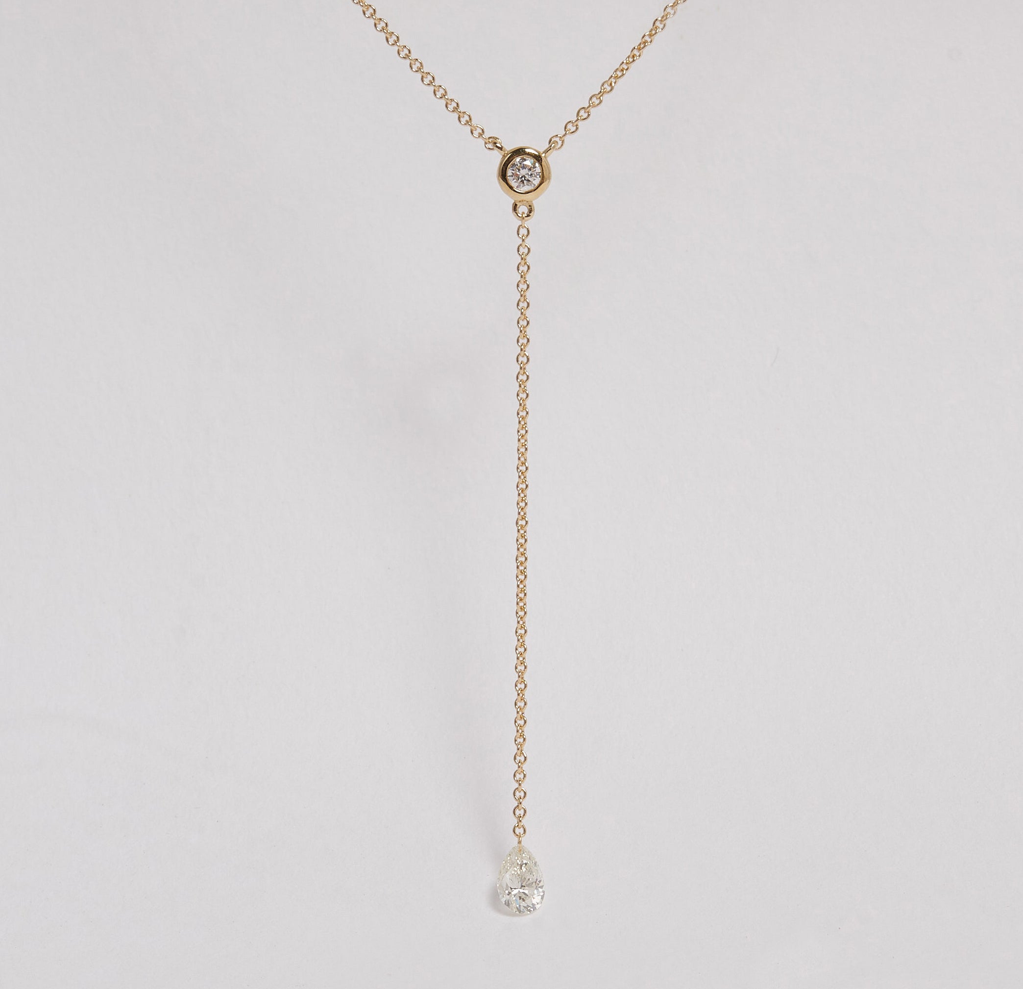 Suri 9ct Yellow Gold Diamond Necklace